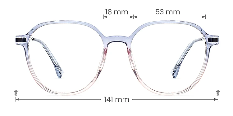 Nairi blue pink   Plastic  Eyeglasses, size view