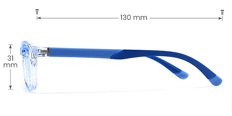 Daly blue   Plastic  Eyeglasses, size view