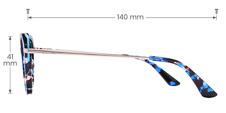 Lipp blue tortoise   Acetate  Eyeglasses, size view