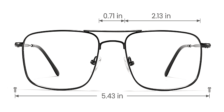 Brac black   Metal  Eyeglasses, size view