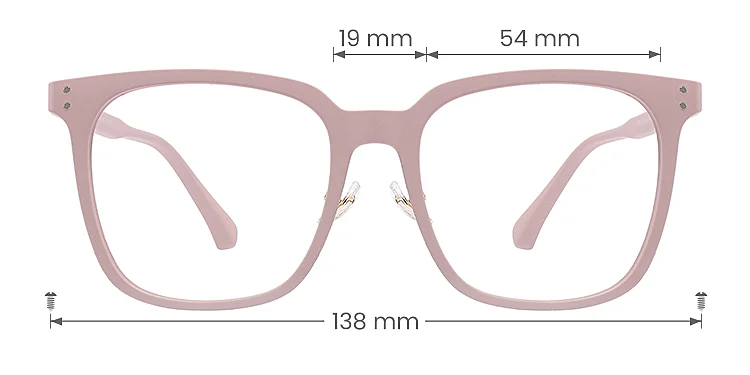 Samar matte pink   Plastic  Eyeglasses, size view