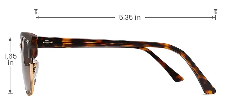 Forest warm tortoise gold   Metal  Sunglasses, size view