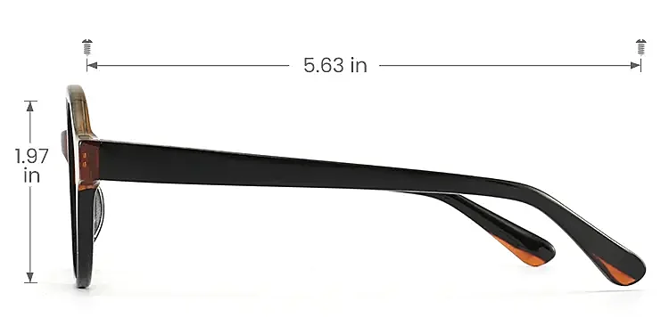 Yelena brown black   Acetate  Sunglasses, size view