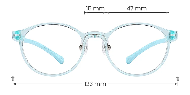 Dayan clear blue   Plastic  Eyeglasses, size view