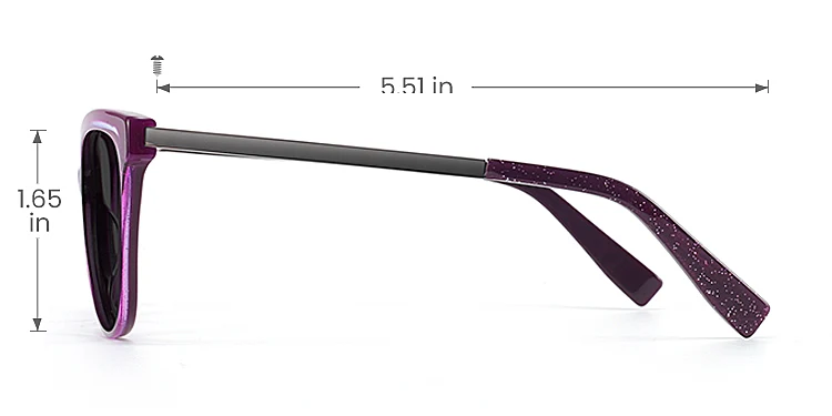 Belinda purple   Acetate  Sunglasses, size view