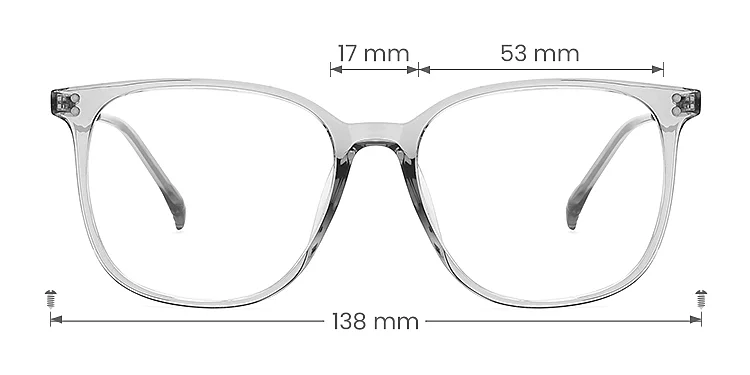 Ethan grey   TR90  Eyeglasses, size view