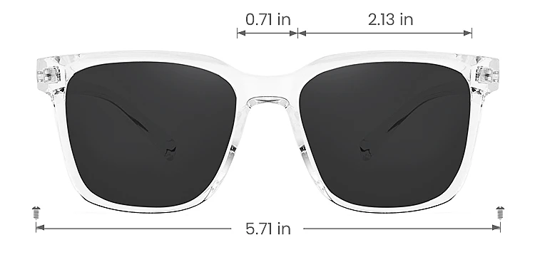 Luke clear   TR90  Sunglasses, size view