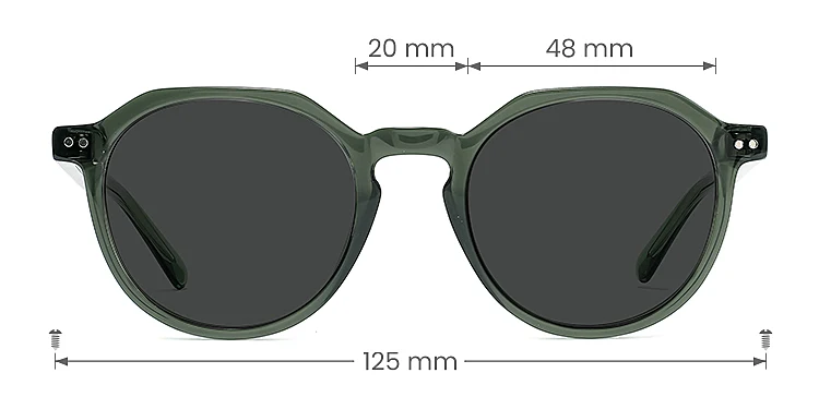 Chrissie dark green   Plastic  Sunglasses, size view