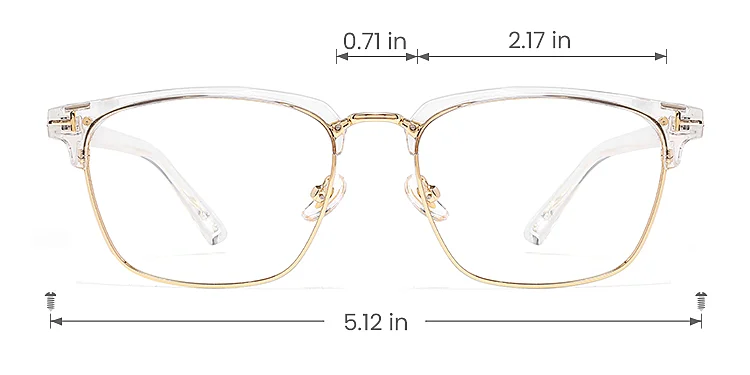 Lois clear yellow   Plastic  Eyeglasses, size view