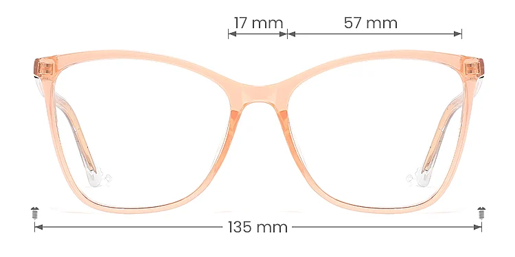 Harary champagne   Plastic  Eyeglasses, size view