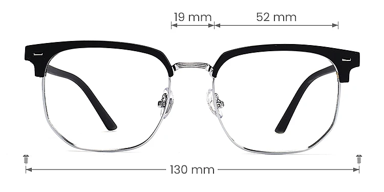 Aviva black silver   Plastic  Eyeglasses, size view