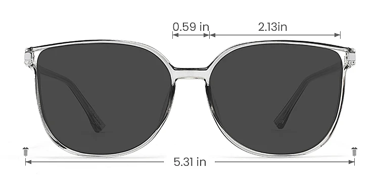 Aysun grey   Plastic  Sunglasses, size view