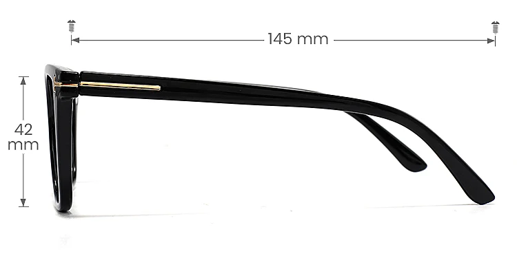 Geir black   Plastic  Eyeglasses, size view