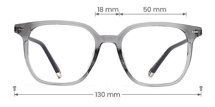 Bethan grey   Plastic  Eyeglasses, size view