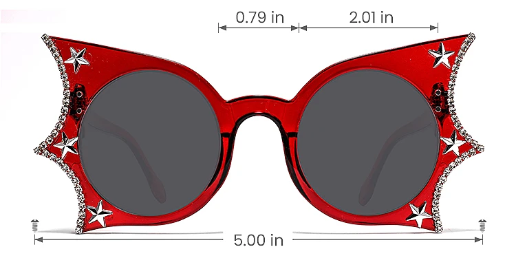 Jenna red   Plastic  Sunglasses, size view