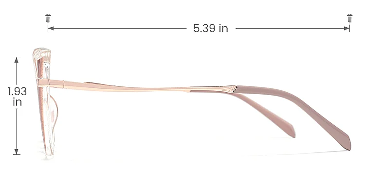 Jovi pink   Plastic  Eyeglasses, size view