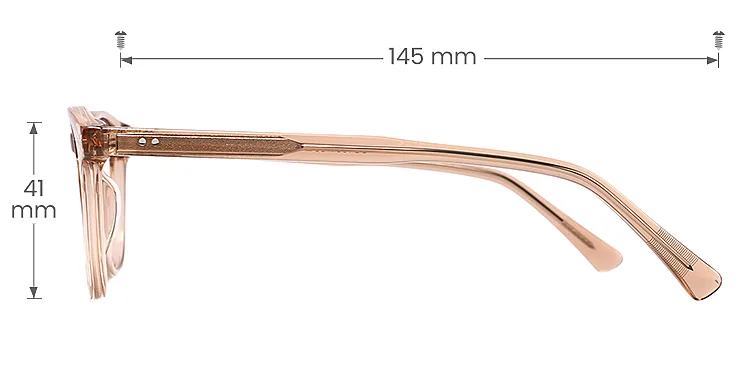 Selena champagne   Plastic  Eyeglasses, size view