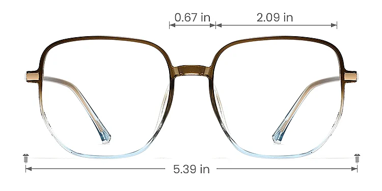 Carolyn brown blue   Plastic  Eyeglasses, size view