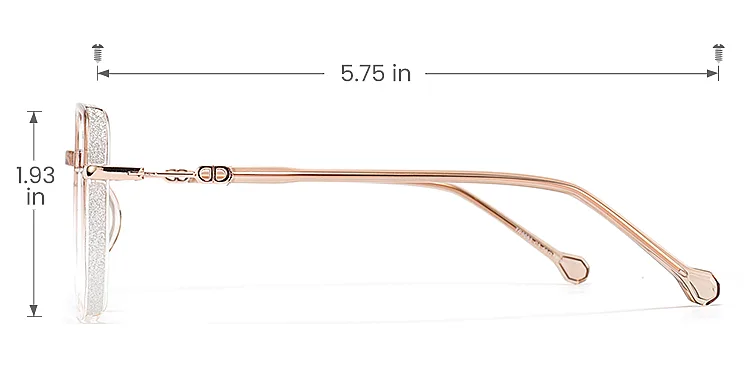 Gerda brown clear   Plastic  Eyeglasses, size view