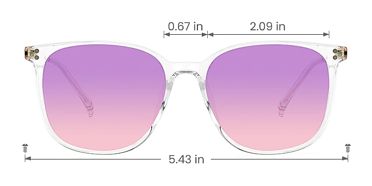 Ethan clear   TR90  Sunglasses, size view