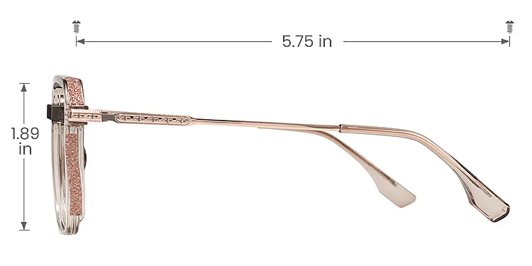 Romola light brown   Plastic  Eyeglasses, size view