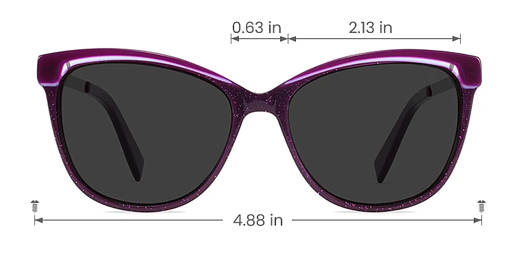 Belinda purple   Acetate  Sunglasses, size view