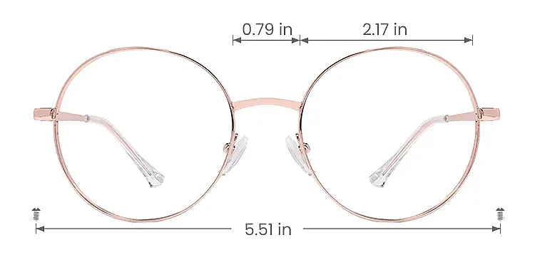 Ransey rose gold   Metal  Eyeglasses, size view