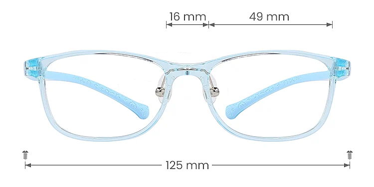 Jay blue   Plastic  Eyeglasses, size view