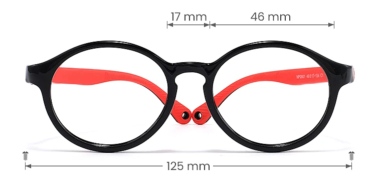 Pacho black   Plastic  Eyeglasses, size view