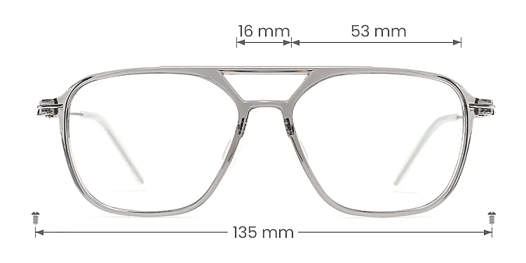 Heimann grey   Plastic  Eyeglasses, size view