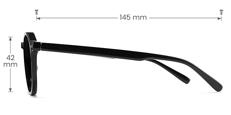 Chrissie black   Plastic  Sunglasses, size view