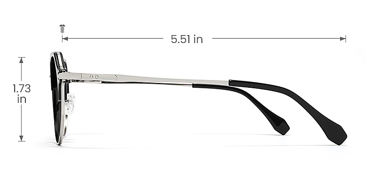 Kori black   Metal  Sunglasses, size view