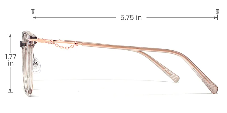 Rena brown   Plastic  Eyeglasses, size view