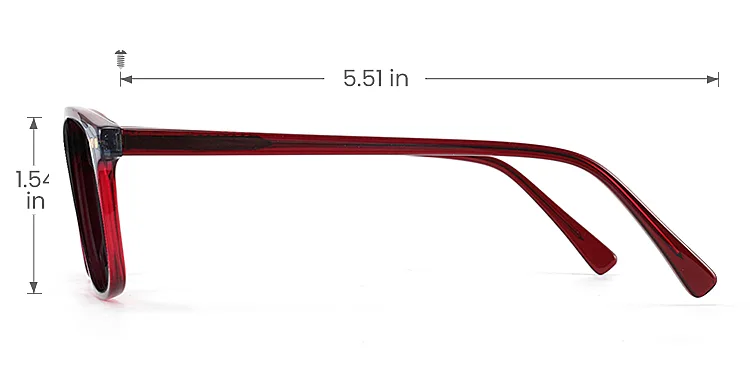 Tina red   Acetate  Sunglasses, size view