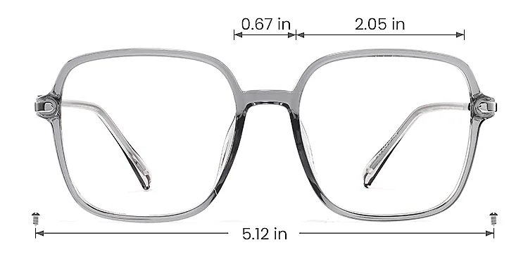 Cornelia grey   Plastic  Eyeglasses, size view