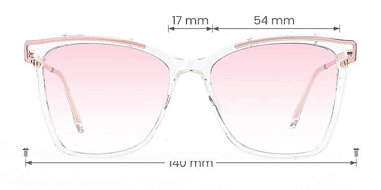 Cili clear   Plastic  Sunglasses, size view