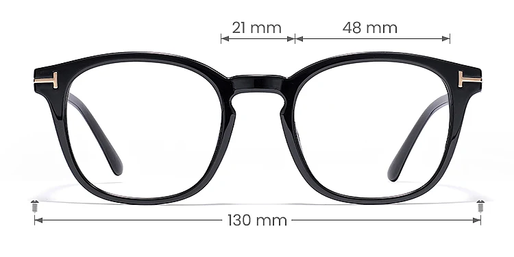 Katy black   Plastic  Eyeglasses, size view