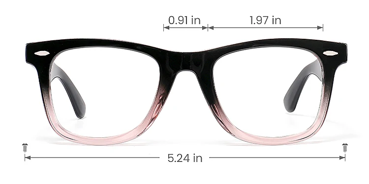Jose black pink   Plastic  Eyeglasses, size view