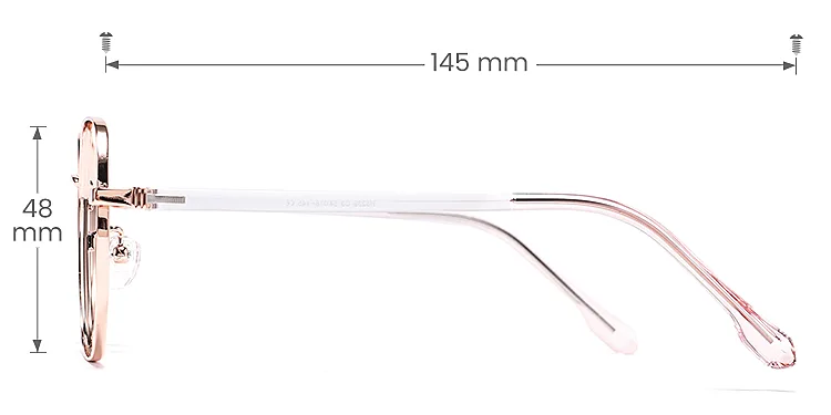 Mcgaffey rose gold   Metal  Eyeglasses, size view