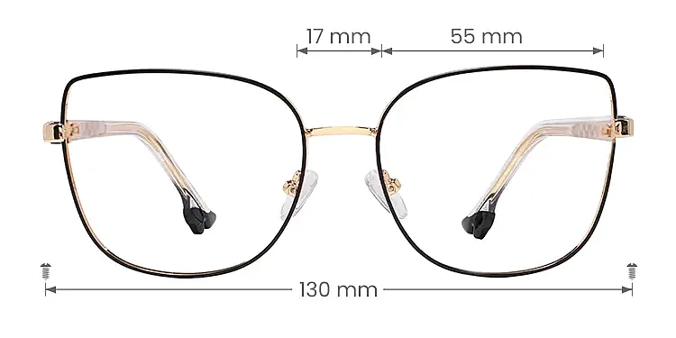 Anh black   Metal  Eyeglasses, size view