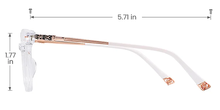 Bethan clear   Plastic  Eyeglasses, size view