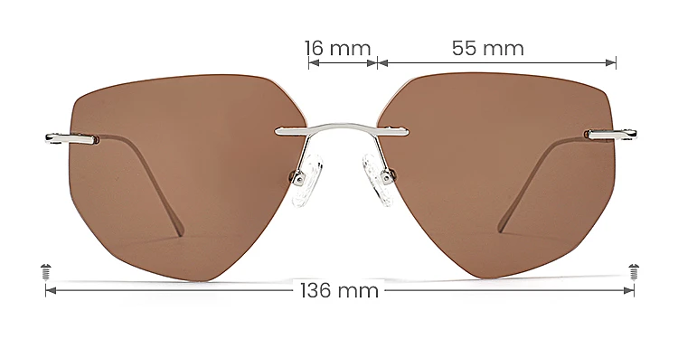 Echoy silver   Metal  Sunglasses, size view