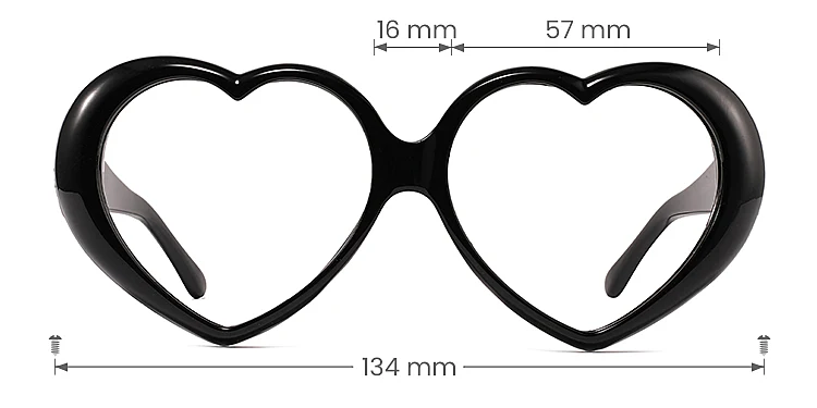Melissa black   Plastic  Eyeglasses, size view
