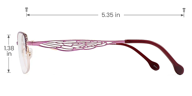 Shilo purple   Metal  Eyeglasses, size view