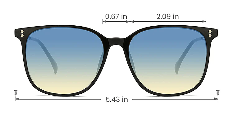 Ethan black   TR90  Sunglasses, size view