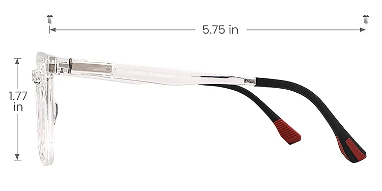 Madyn clear   Plastic  Eyeglasses, size view