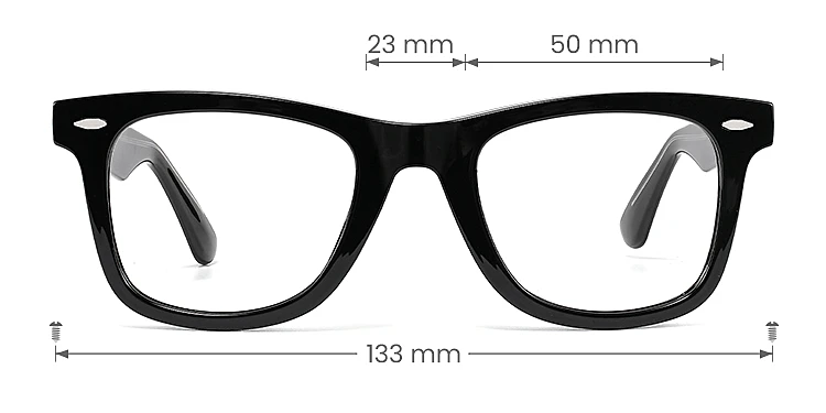 Jose black   Plastic  Eyeglasses, size view