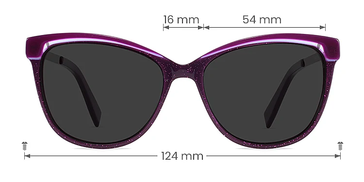 Belinda purple   Acetate  Sunglasses, size view