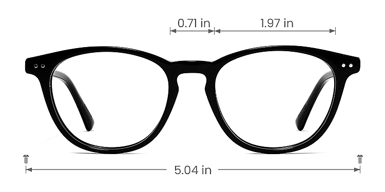 Selena black   Plastic  Eyeglasses, size view