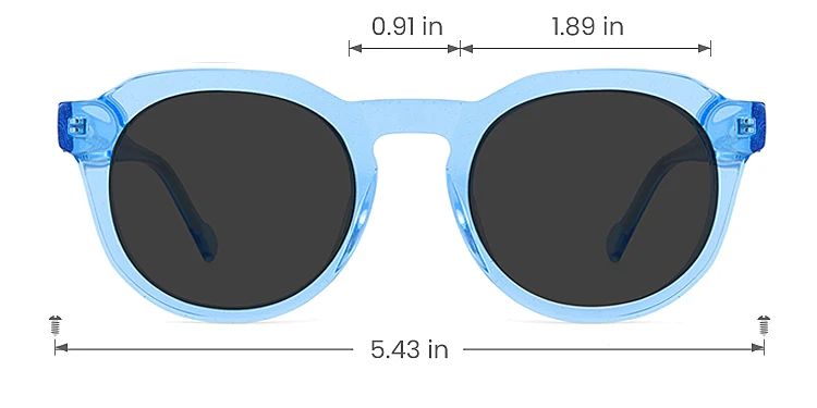 Fannie clear blue   Acetate  Sunglasses, size view